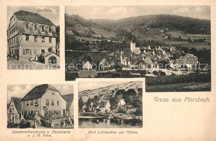 Morsbach Kuenzelsau Rathaus Spezereihandlung Poststelle Fink Karl Lombacher zur