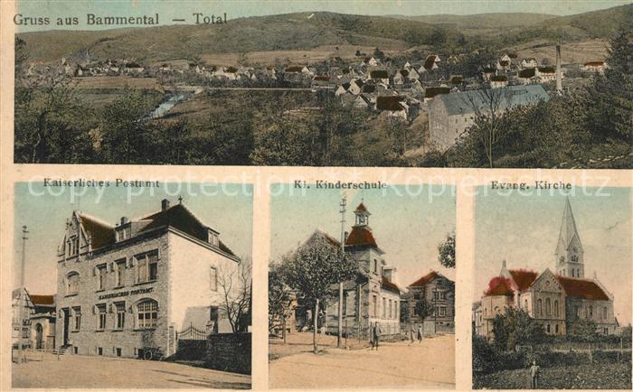 Bammental Kaiserliches Postamt Kinderschule Evangelische Kirche