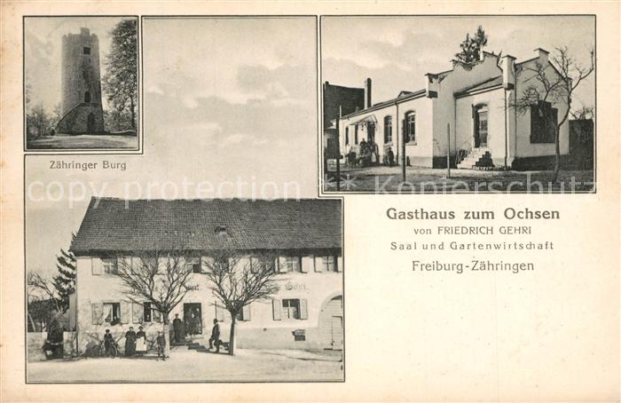 Zaehringen Freiburg Breisgau Gasthaus zum Ochsen Burg