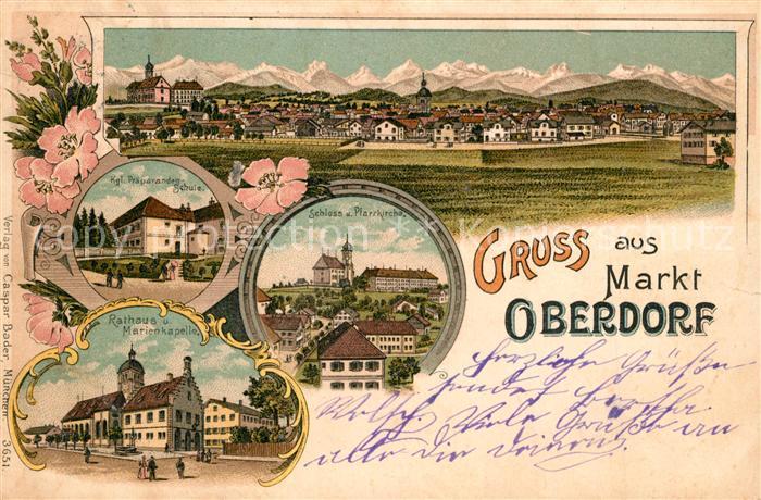 Marktoberdorf Schloss Pfarrkirche Rathaus Marienkapelle