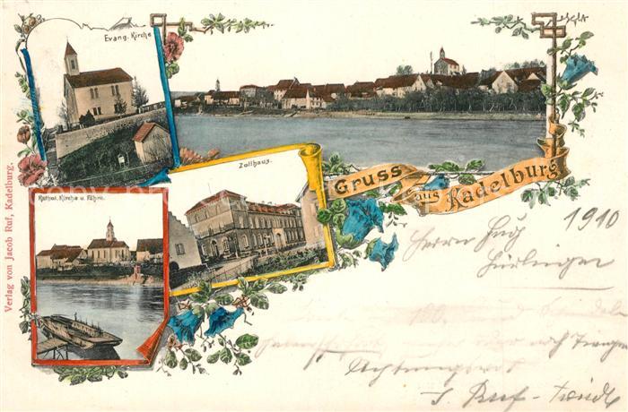 Kadelburg Faehre Zollhaus Evangelische Kirche