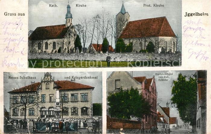 Iggelheim Katholische Kirche Kriegerdenkmal Neues Schulhaus