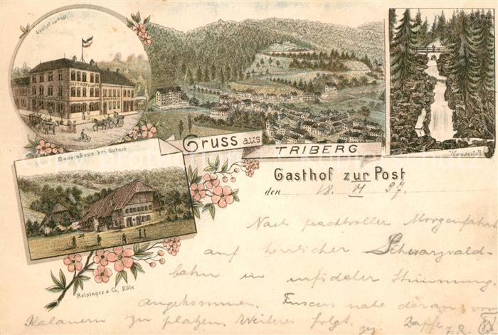 Triberg Schwarzwald Gasthof Post Wasserfall Bauernhaus Gutach
