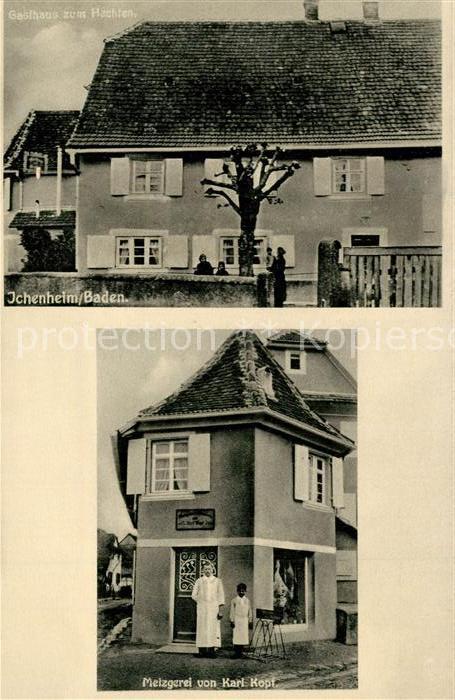 Ichenheim Metzgerei von Karl Kopf Gasthaus zum Hirschen