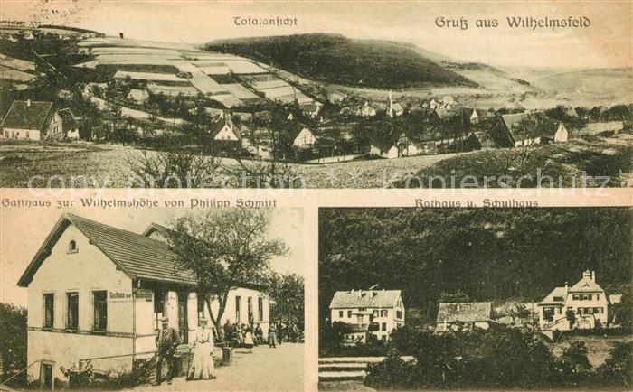 Wilhelmsfeld Gasthaus zur Wilhelmshoehe Rathaus Schulhaus