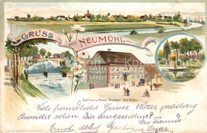 Neumuehl Kehl Gasthaus zur Krone Gartenwirtschaft