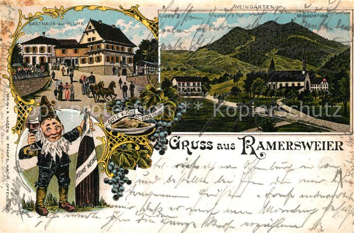 Rammersweier Gasthaus zur Blume Brandeckturm Weingarten