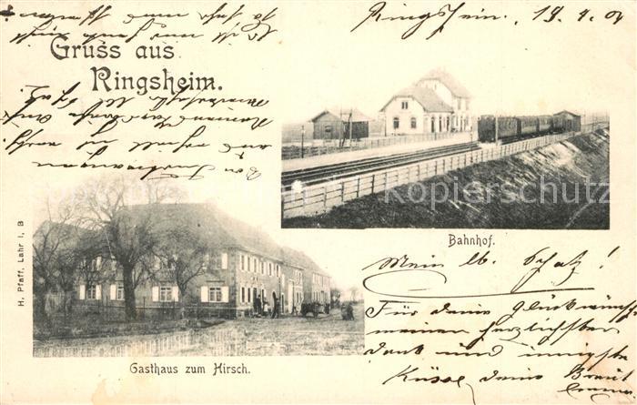 Ringsheim Bahnhof Gasthaus zum Hirsch
