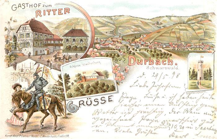 Durbach Gasthaus zum Ritter Schloss Staufenberg Brandeckturm