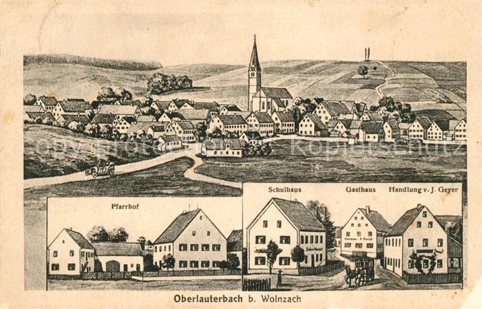 Oberlauterbach Oberbayern Pfarrhof Schulhaus Gasthaus