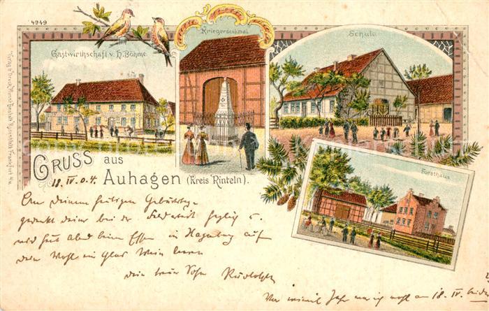 Auhagen Forsthaus Schule Kriegerdenkmal