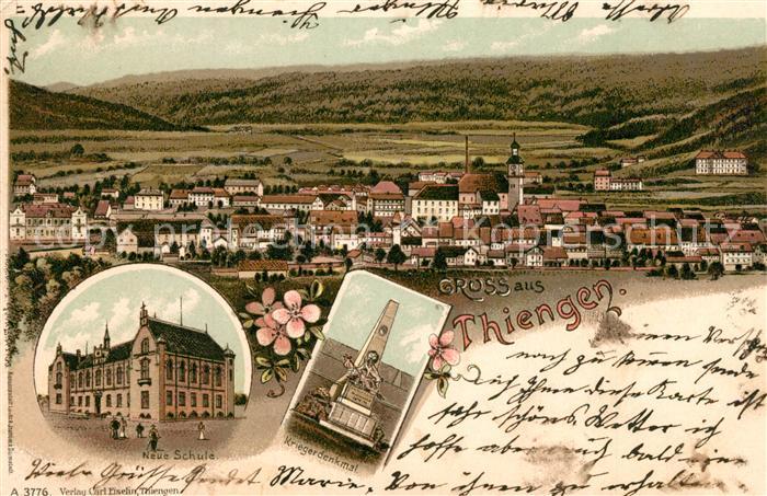 Tiengen Waldshut Neue Schule Kriegerdenkmal