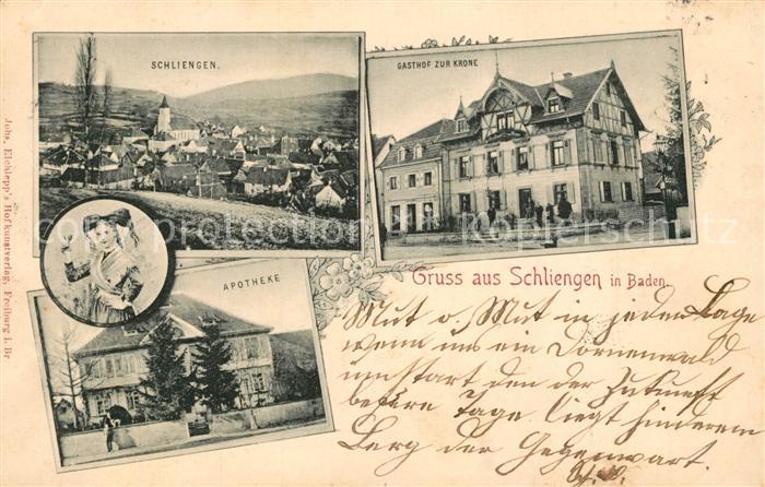 Schliengen Gasthof Krone Apotheke Tracht