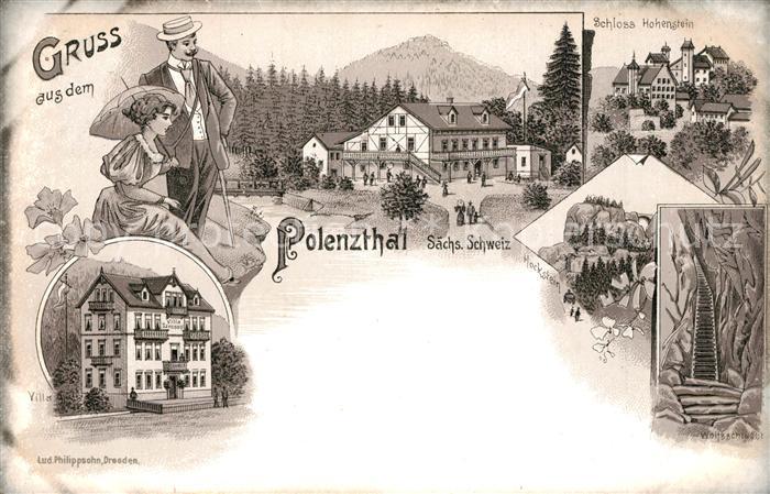 Polenztal Schloss Hohenstein Villa Sansouci Wolfsschlucht