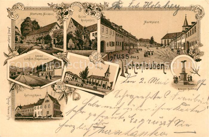 Hohenleuben Marktplatz Ruine Reichenfels Rettungshaus