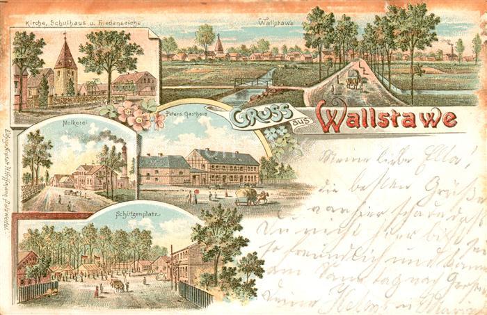 Wallstawe Kirche Molkerei Peters Gasthaus