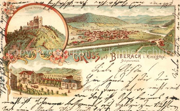 Biberach Baden Ruine Hohengerodseck Bahnhof-Hotel