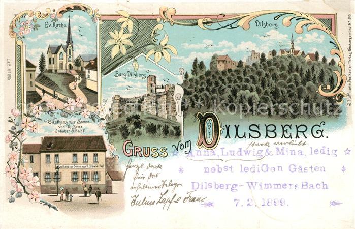 Dilsberg Evangelische Kirche Gasthaus zur Sonne Burg