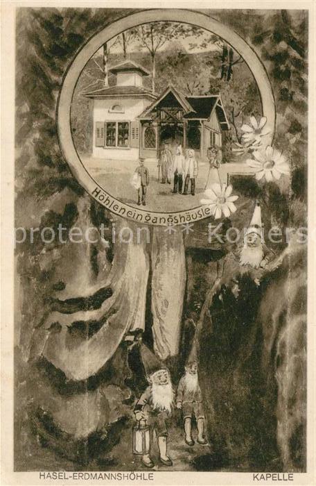 Hasel Baden Hasler Hoehle BW Erdmannshoehle Kapelle Hoehleneingangshaeule