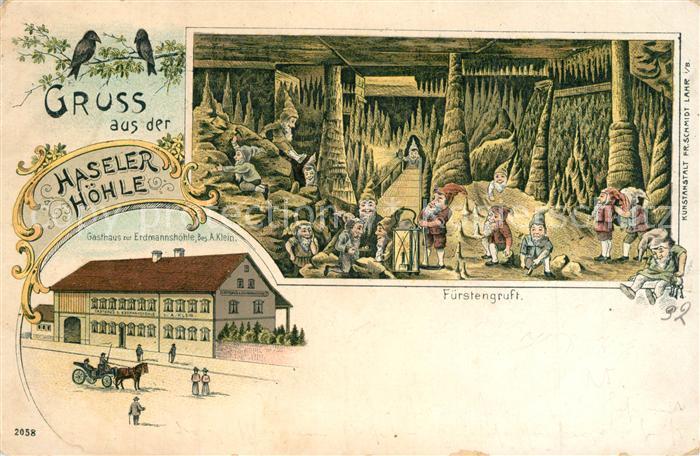 Hasel Baden Hasler Hoehle BW Haseler Hoehle Gasthaus Erdmannshoehle Fuerstengruf