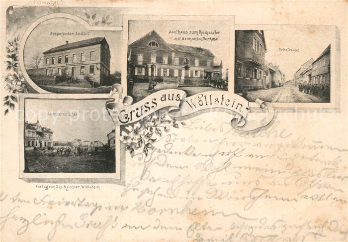 Woellstein Rheinhessen Gasthaus Zum Reichsadler %gh zur Linde Germania-Denkmal