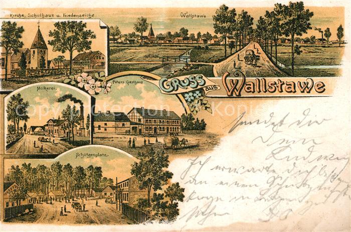 Wallstawe Kirche Schulhaus Schuetzenplatz Molkerei