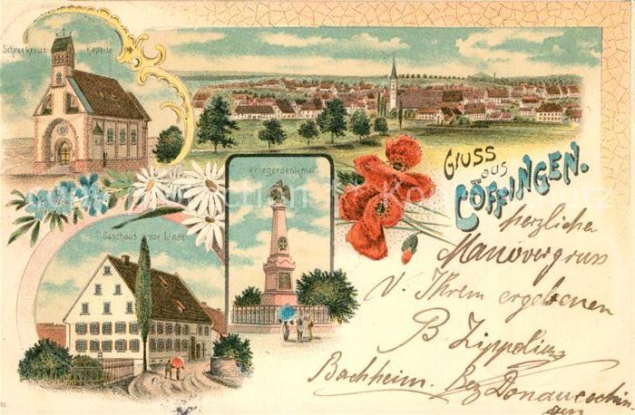 Loeffingen Kriegerdenkmal Gasthof zur Linde