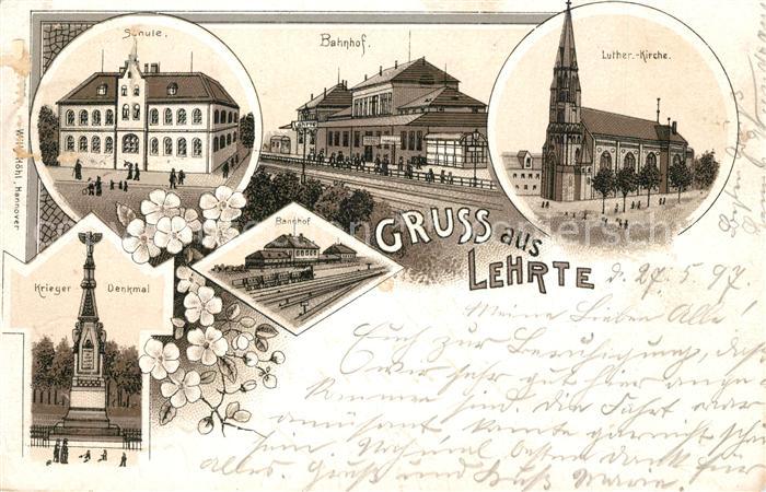 Lehrte Hannover Luther-Kirche Bahnhof Kriegerdenkmal
