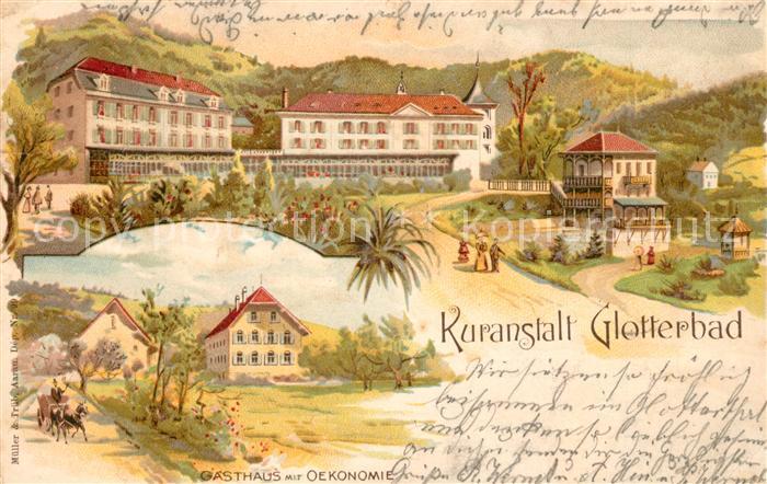 Emmendingen Kuranstalt Glotterbad Gasthaus oekonomie