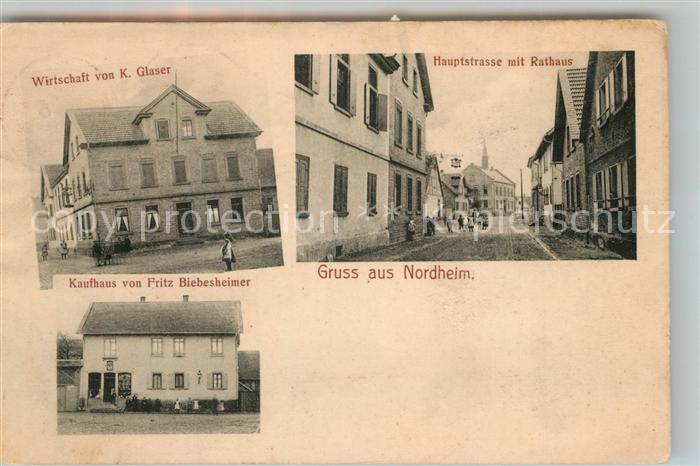 Nordheim Hessen Kaufhaus Fritz Biebesheimer Hauptstrasse Rathaus