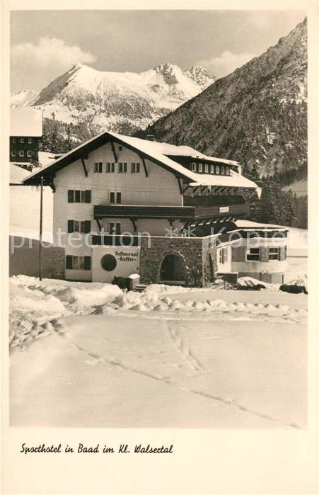 Baad Mittelberg Kleinwalsertal Sporthotel
