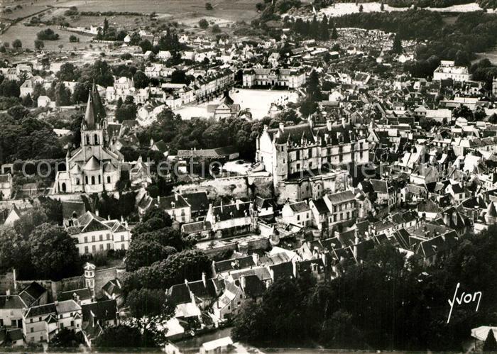 Loches Indre et Loire Chateaux de la Loire Vue aerienne
