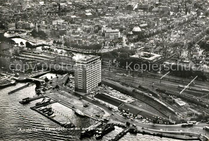 Amsterdam Niederlande Fliegeraufnahme Hafen
