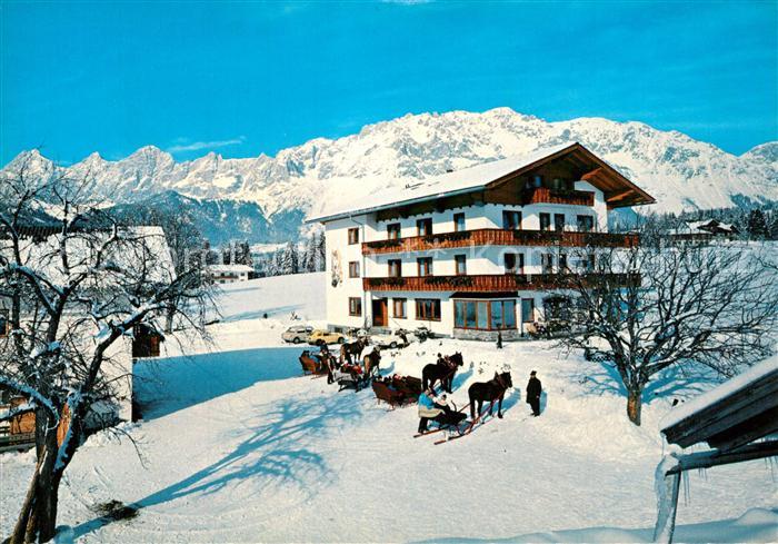 Ramsau Dachstein Steiermark Pension Kobaldhof Pferdeschlitten