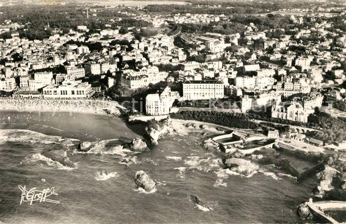 Biarritz Pyrenees Atlantiques Fliegeraufnahme Port Pecheurs