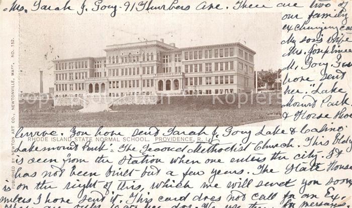 Providence Rhode Island Rhode Island State Normal School