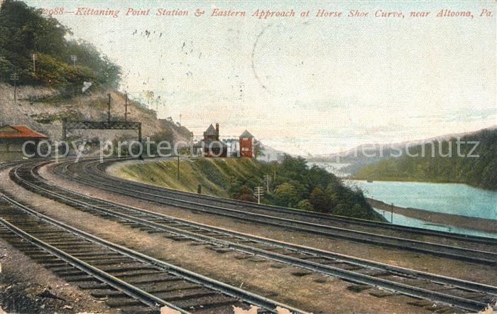 Altoona Pennsylvania Kittaning Point Station and Eastern Approach at Horse Shoe
