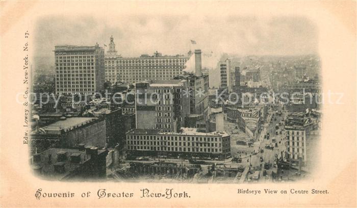 New York City Birdseye View on Centre Street