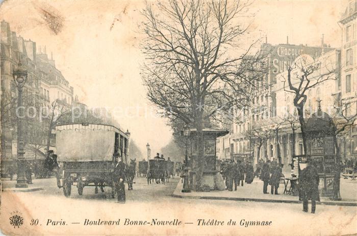 Paris Boulevard Bonne Nouvelle Theatredu Gymnase