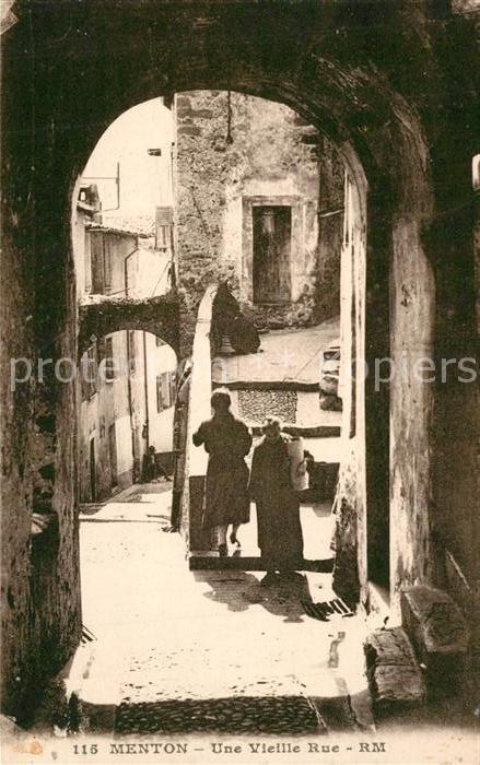Menton Alpes Maritimes Une Vieille Rue