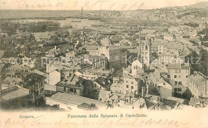 Genova Genua Liguria Panorama dalla Spianata di Castelletto
