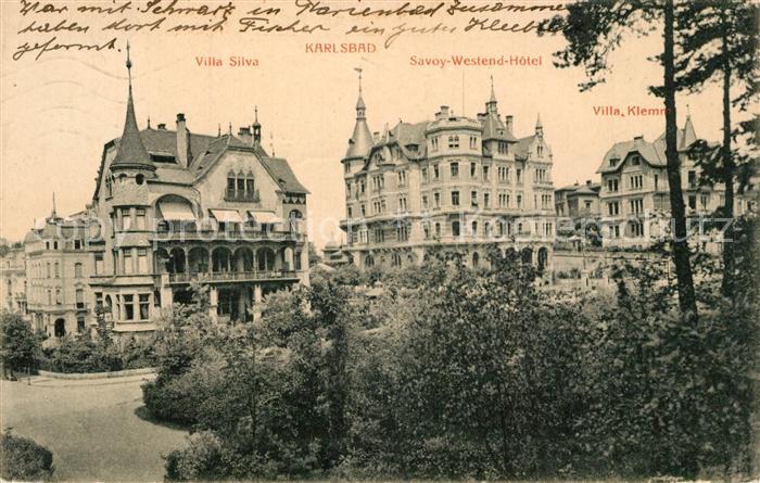 Karlsbad Eger Villa Silva Savoy Westend Hotel Villa Klemm