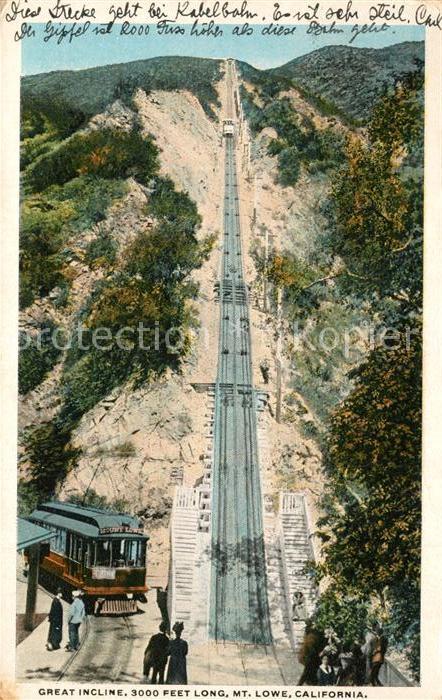 Mount Lowe California Great Incline Kabelbahn