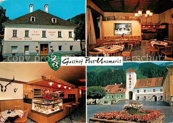 Unzmarkt-Frauenburg Gasthof Post Gaststube Bar Markt Gemeindeamt