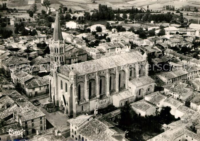 Beaumont-de-Lomagne Eglise Vue aerienne