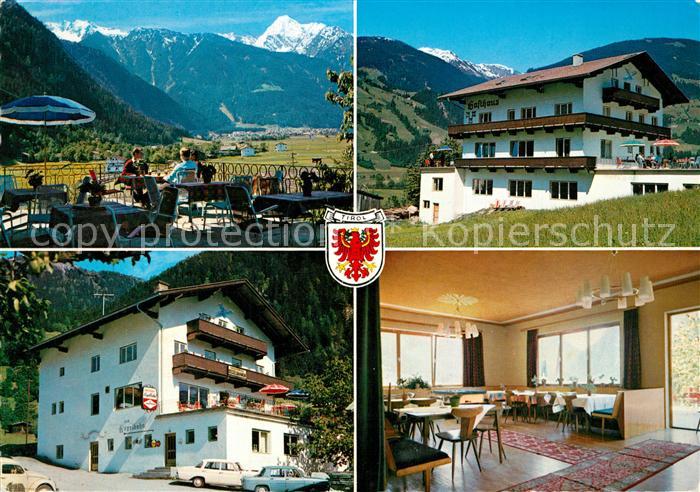 Mayrhofen Zillertal Gasthaus zur Kegelbahn Terrasse Gastrau