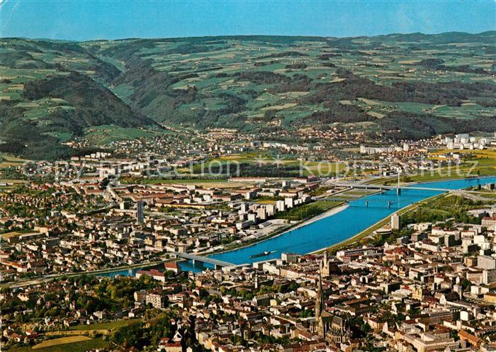 Linz Donau Fliegeraufnahme