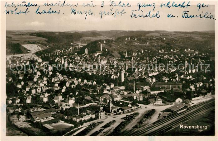 Ravensburg Wuerttemberg Fliegeraufnahme