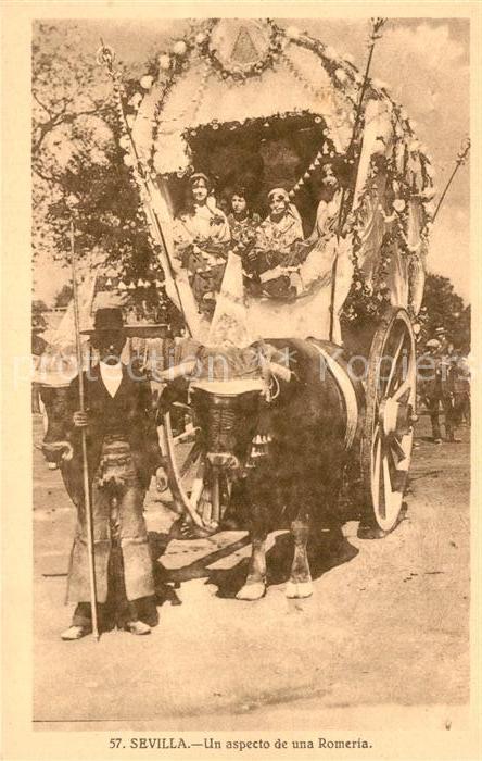 Sevilla Andalucia Un aspecto de una Romeria