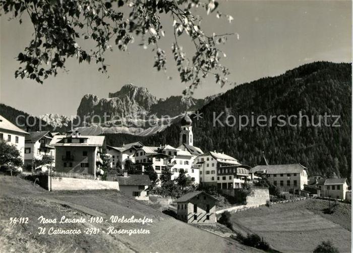 Welschnofen Suedtirol Panorama Rosengarten Kirche